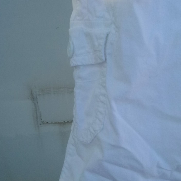 White Maternity Motherhood Capri Pant Summer Small - Picture 9 of 12